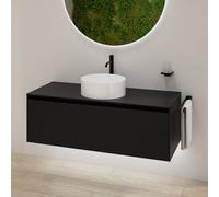 rivea Dia soleado mobile La: 120 cm con 1 scomparto estraibile, lavabo bianco,, BR0535WH+BR0108BM, Dia soleado [Mobili da Bagno > Mobili con Lavabo Integrato]
