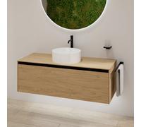 rivea Dia soleado mobile La: 120 cm con 1 scomparto estraibile, lavabo bianco,, BR0535WH+BR0108SO, Dia soleado [Mobili da Bagno > Mobili con Lavabo Integrato]