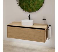 rivea Dia soleado mobile La: 120 cm con 1 scomparto estraibile, lavabo bianco opaco,, BR0535WM+BR0108SO, Dia soleado [Mobili da Bagno > Mobili con Lavabo Integrato]