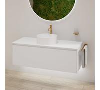 rivea Dia soleado mobile La: 120 cm con 1 scomparto estraibile, lavabo bianco opaco,, BR0535WM+BR0108WM, Dia soleado [Mobili da Bagno > Mobili con Lavabo Integrato]