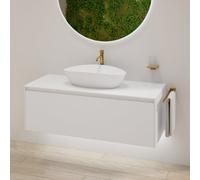 rivea Dia soleado mobile La: 120 cm con 1 scomparto estraibile, lavabo bianco opaco,, BR0536WM+BR0108WM, Dia soleado [Mobili da Bagno > Mobili con Lavabo Integrato]