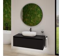 rivea Dia soleado mobile La: 120 cm con 1 scomparto estraibile, lavabo La: 60 cm bianco opaco, con specchio illuminato Maila,, BR0527WM+BR0108BM+BR2018MI, Dia soleado [Mobili da Bagno > Set Mobili da 