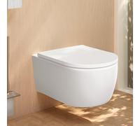 rivea Izumi 2.0 WC con scarico sifonico sospeso con tecnologia di risciacquo innovativa HydroSwirl, BR0110WH+VU8010WH, Izumi bianco [WC > WC Sospesi]