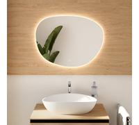 rivea Kanya stone specchio illuminato, con illuminazione su tutto il perimetro, BR0117MI, Kanya [Specchi > Specchi]