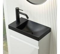rivea lavabo per le mani Picabo La: 40 A: 10,2 P: 22 cm, con superficie facile da pulire, BR0577BM, Picabo nero opaco [Lavabi > Lavamani]
