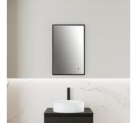rivea Maila specchio illuminato La: 45 cm, con cornice d’accento nera opaca, BR2009MI, Maila [Specchi > Specchi]