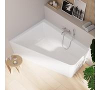 rivea Maila vasca da bagno ad angolo L: 170 La: 130 A: 60 cm, angolo sinistro della stanza, BR0915WH, Maila bianco [Vasche da Bagno > Vasche da Bagno ad Angolo]