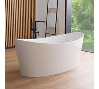 rivea Maila vasca da bagno freestanding L: 160 La: 71 A: 61,9 cm, con superficie facile da pulire, BR0561WH, Maila bianco [Vasche da Bagno > Vasche da Bagno Freestanding]