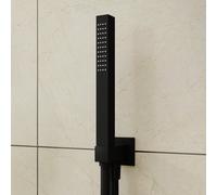 rivea Malie set doccia con gomito di collegamento a parete, BR2087MB, Malie nero opaco [Rubinetteria Bagno > Set Doccia]