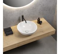 rivea Yara lavabo da appoggio Ø 42 A: 16 cm, con superficie facile da pulire, BR0532WH, Yara bianco [Lavabi > Lavabi da Appoggio]