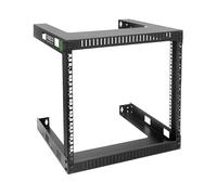 RIVECO 9U 49 "Wall Mount Network Rack - 45 cm Deep 2 Post Open Frame Easy Assembly Firm costruito per Internet/Server/AV/Home Equipment/Patch Panel Heavy Duty Leggero, Nero