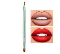 Rivegno a filo con fodera, pennello per il trucco per labbra a doppia estremità,Applicatore per il trucco per la fodera del rossetto per sopracciglia | Rifugio per labbra multifunzionale con cappuccio
