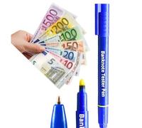 Rivelatore di banconote finte in 2 secondi | Penna 2 in 1 | Verificatore di banconote finte + penna a sfera inclusa | Matita e feltro banconota facile da trasportare | Tester contanti | EURO | € | $