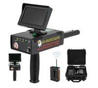 Rivelatore di metalli professionale, set con indicatore LED, rilevatore di metallo, a lunga distanza, per oro e argento, rame, pietre diamantate, rilevatore d'oro, profondità di rilevazione 130 m,