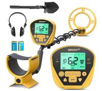 Rivelatore di metallo professionale con pinpointer - 5 modalità, impermeabile, display LCD, Metal Detector Set (giallo)