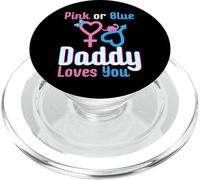 Rivelazione del sesso del baby shower rosa o blu di Daddy Loves You PopSockets PopGrip per MagSafe