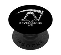 Rivelazioni della morte del Tristo Mietitore Biblico 6:8 Quarto Cavaliere PopSockets PopGrip Adesivo