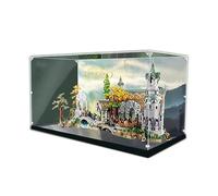 Rivendell 10316 - Espositore in acrilico per icone Lego Il Signore degli Anelli, per vetrina, proteggi e decora il tuo modello con contenitore antipolvere (sfondo D (80 x 40 x 42))