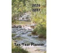 River A5 Tax Year Planner 2026 - 2027 With Account Ledger: Brook Financial Year Week To View Diary With Contacts and Password Reminder