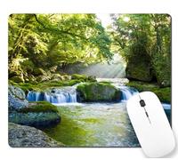 River And Shaft Beam of Light Tappetini per Il Mouse Liscio Mousepad Antiscivolo Tappetino Mouse per Laptop Ufficio Lavoro 25X30Cm