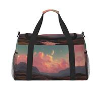 River and The Great Sky Print - Borsa da viaggio da donna, borsa da palestra con scomparto, borsone da uomo, da donna, borsa da viaggio per il fine settimana