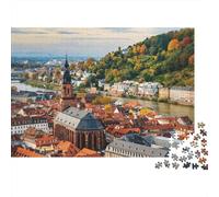 River City Puzzles 1000 Pezzi Materiale Riciclato Autumn View Puzzles per Anziani Allevia la Demenza Senile Divertente Attività di Gioco Familiare Casa 52x38cm/1000pcs