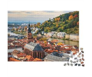 River City Puzzles 1000 Pezzi Materiale Riciclato Autumn View Puzzles per Anziani Allevia la Demenza Senile Divertente Attività di Gioco Familiare Casa 52x38cm/1000pcs
