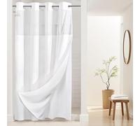 River Dream Tenda da doccia a nido d'ape con fodera a scatto, dimensioni: 54 x 80 cm (larghezza x altezza), qualità alberghiera, tenda da bagno, colore bianco