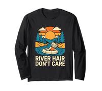 River Float Trip Hair Don't Care Vintage Donne. Maglia a Manica