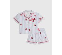 River Island Completo pigiama corto a righe con fragole di River Island 158164cm blu