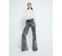 River Island - Jeans a fondo ampio marrone lavaggio acido 10 L30