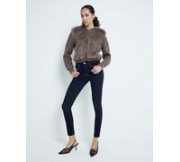 River Island - Jeans skinny a vita medio-alta lavaggio blu ultra scuro 18 L34