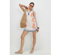 River Island Mini vestito con bordo ricamato a sole di River Island large crema