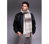 River Island - Sciarpa spazzolata marrone a quadri One Size