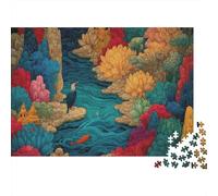 River Landscape 1000 Pezzi Fantasy Puzzle in Cartone Robusto Per Adulti E Bambini Sfida Divertente Bella Decorazione Perfetta Idea Regalo Per La Casa 52x38cm/1000pcs