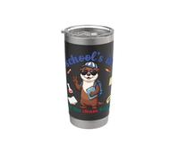 River Otter Back To School Vibes Scuole In Let Chaos Begin Bicchiere termico in acciaio inox doppia parete