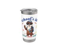 River Otter Back To School Vibes Scuole In Let Chaos Begin Bicchiere termico in acciaio inox doppia parete