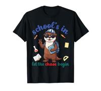 River Otter Back To School Vibes Scuole in Let Chaos Begin Maglietta