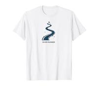 River Runner: Viaggio stimolante per Gli Atleti maratonetici Maglietta, Uomo, Bianco, S