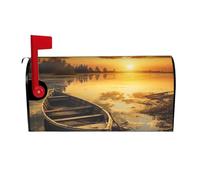 River Sunset - Coperture magnetiche per cassette postali in legno, dimensioni standard 64,8 x 53,3 cm, copertura per cassetta delle lettere primaverile ed estate, copertura per cassetta postale di
