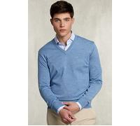 River Woods Basic Merino V-neck Pullover Dark Chambray Mix Blue Taglia: S | Maglioni Outlet | Uomo | Blu