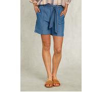 River Woods Blue Linen Short With Belt Denim Taglia: 38 | Pantaloncini Outlet | Donna | Bianco