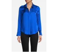 River Woods Blue Uni Satin Blouse Long Sleeves Blue Taglia: 38 | Cappotti Outlet | Donna | Blu