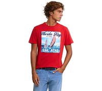 River Woods Normal Fit Basic T-shirt Short Sleeves Harvard Red Taglia: 3XL | T-shirt stampate Outlet | Uomo | Rosso