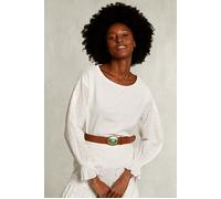 River Woods Off White T-shirt Long Sleeves Broderie Anglaise White Taglia: XXL | Maglie a manica lunga Outlet | Donna | Bianco