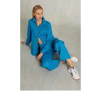 River Woods Petrol Oversized Milano Shirt 2 Pockets Blue Taglia: 38 | Sovracamicie Outlet | Donna | Blu