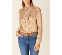 River Woods Shirt With Ruffle Front In Brown Taglia: 40 | Magliette intime Outlet | Donna | Marrone