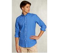 River Woods Slim Fit Cotton Shirt Dark Azure Blue Taglia: 3XL | Camicie Casual Outlet | Uomo | Blu