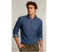 River Woods Slim Fit Jeans Shirt Dark Bleach Denim Taglia: L | Camicie Casual Outlet | Uomo | Blu