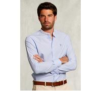 River Woods Slim Fit Striped Shirt Henley Collar Blue/white Blue Taglia: S | Camicie Casual Outlet | Uomo | Blu